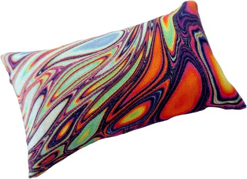 Emery Pincushion للخياطة - مليئة بالرمل الكاشط - المصنوع يدويًا في الولايات المتحدة الأمريكية (2 "X3" ، الزهور المكسيكية الملونة على الأسود) in Kuwait