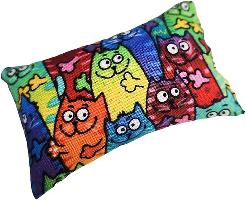 Emery Pincushion للخياطة - مليئة بالرمل الكاشط - المصنوع يدويًا في الولايات المتحدة الأمريكية (2 "X3" ، الزهور المكسيكية الملونة على الأسود) in Kuwait
