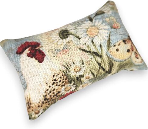 Emery Pincushion للخياطة - مليئة بالرمل الكاشط - المصنوع يدويًا في الولايات المتحدة الأمريكية (2 "X3" ، الزهور المكسيكية الملونة على الأسود) in Kuwait