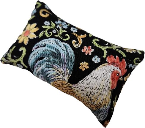 Emery Pincushion للخياطة - مليئة بالرمل الكاشط - المصنوع يدويًا في الولايات المتحدة الأمريكية (2 "X3" ، الزهور المكسيكية الملونة على الأسود) in Kuwait