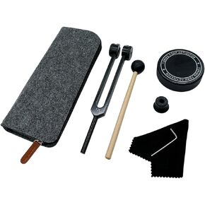 128 Hz Tuning Fork Healing Instrument with Activator, Aluminum Alloy Resonance Weighted 128Hz Tuning Fork for Healing Sound Meditation, Grounding, Mindfulness, Yoga, Reiki Practice Black in Saudi Arabia