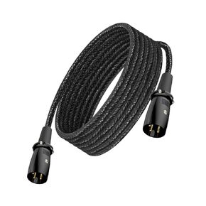 كابل ميكروفون MysRuida بطول 9.8 أقدام XLR، 3 دبابيس XLR ذكر إلى ذكر كابل صوت محمي متوازن لخلاط الميكروفون واستوديو التسجيل والبودكاست وأنظمة السماعات ومشغل الأقراص المضغوطة in Kuwait