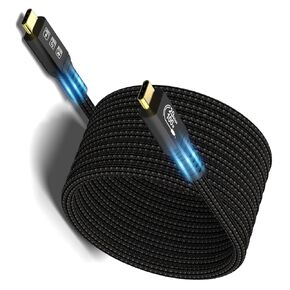 كابل USB C بطول 16.5 قدم 3.2 الجيل 2X2 20 جيجابت في الثانية، 5 متر نوع C 4K@60 هرتز UHD فيديو 5A/100W PD3.0 سلك شحن سريع مع علامة إلكترونية متوافقة مع شاشة Thunderbolt 3/4 MacBook Pro Galaxy Pixel Dell in Kuwait