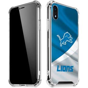 Skinit Clear Phone Case Compatible with iPhone XR - Officially Licensed NFL Detroit Lions Design in Saudi Arabia