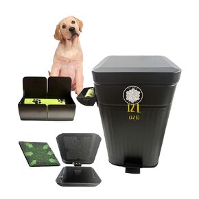 E-Hive Dog Poop Trash Can (Black) Outdoor Activated Carbon Filter Odor Control, 3.2 Gallon (12Lt) with Slow Soft Close Lid, All Weather Resistant Poop Disposal Bin for Pet Waste Backyard Station. in Saudi Arabia