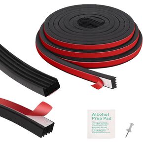 GUSUUI 326A0004 Service Kit Ribbed Bulkhead Seal 3/5" x 360", Service Kit Tonneau Cover Bulkhead Self Adhesive EPDM Ribbed Foam Rubber Seal for RV,Truck,Garage Door,Boat, Marine, Auto Tailgate in Kuwait