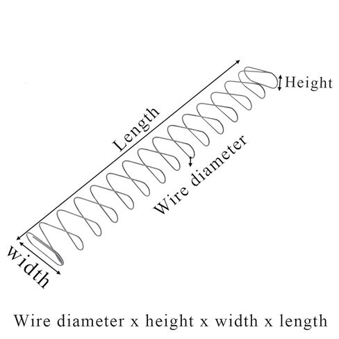 Extended Square Long Rectangular Wire Form Compression Spring 1pcs(1.3X8X51X160) in Kuwait