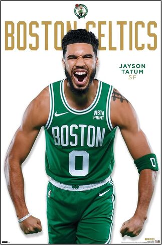 ملصق حائط من Trends International NBA Boston Celtics - سلسلة جيسون تاتوم المميزة 23، مقاس 34 طولًا × 22.4 عرضًا، إصدار ممتاز غير مؤطر in Saudi Arabia