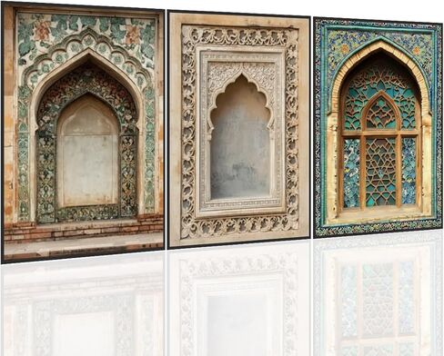 ملصق جداري فني إسلامي لديكور المنزل العربي الإسلامي آيات الكرسي الفاتحة صور لوحة عتيقة الخط العربي قماش يطبع عمل فني رمضاني لغرفة المعيشة المنزلية (ملصق-0A، 12 × 16 بوصة، غير مؤطر) in Saudi Arabia