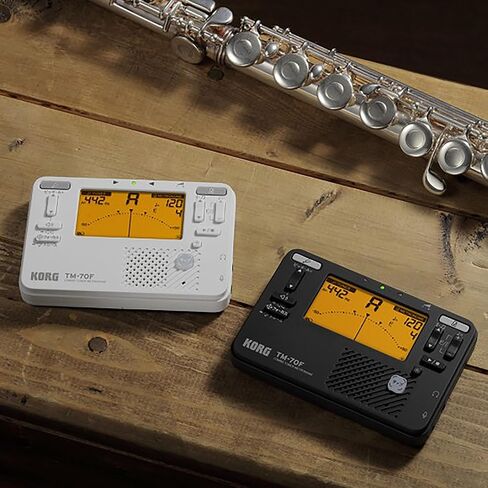 Korg TM-70C Combo Tuner Metronome with Microphone - White Bundle with Power Supply and Austin Bazaar Polishing Cloth in Saudi Arabia