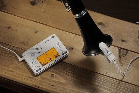 Korg TM-70C Combo Tuner Metronome with Microphone - White Bundle with Power Supply and Austin Bazaar Polishing Cloth in Saudi Arabia