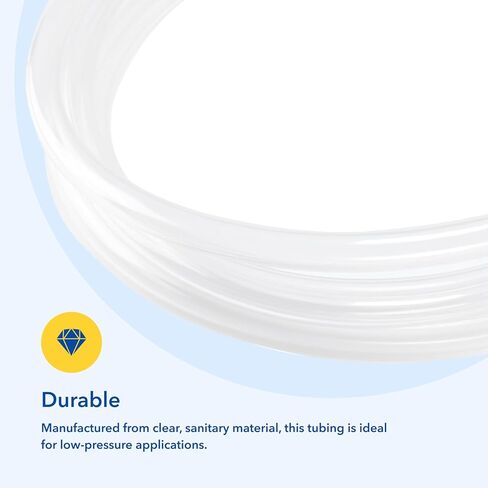 PLUMBINGMASTER 10ft 1/2''ID×5/8''OD أنابيب الفينيل الشفافة أنابيب PVC المرنة والهجينة، خرطوم ناعم خفيف الوزن، أنابيب صالحة للشرب in Kuwait