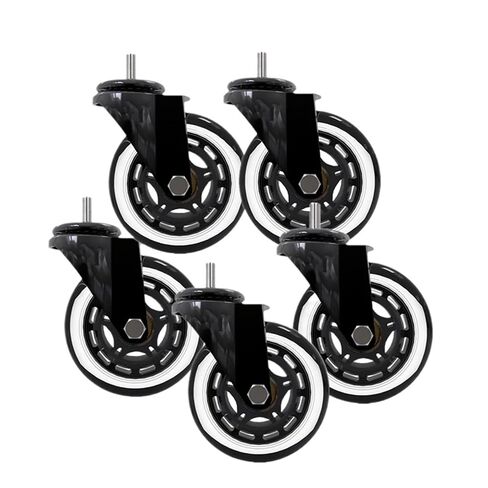 5-Pack 3-inch M8/M10 PU Screw Roller ice Wheel electrophoresis Scooter Silent Caster(M8) in Saudi Arabia