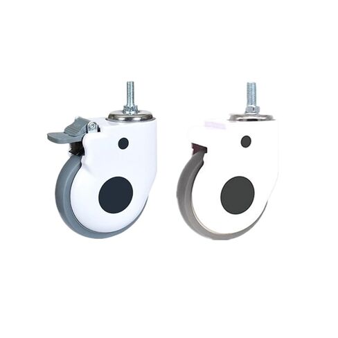 2PCS 5-inch Screw TPR Equipment casters(2 Pcs Brake) in Saudi Arabia