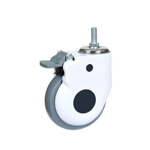 2PCS 5-inch Screw TPR Equipment casters(2 Pcs Brake) in Saudi Arabia