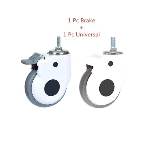 2PCS 5-inch Screw TPR Equipment casters(2 Pcs Brake) in Saudi Arabia