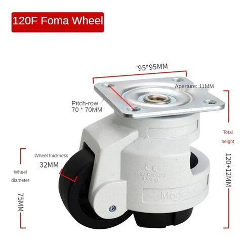 1 قطعة 120F/120S تعديل أفقي لعجلة T مناسبة لأجهزة أثاث الآلات (120S-T-Style، SJSD430-30A) in Kuwait