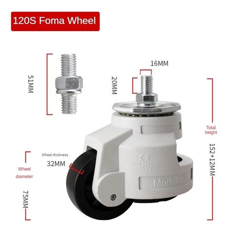 1 قطعة 120F/120S تعديل أفقي لعجلة T مناسبة لأجهزة أثاث الآلات (120S-T-Style، SJSD430-30A) in Kuwait