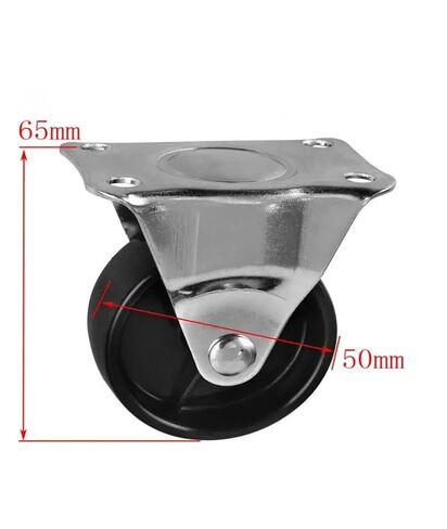 5 قطعة عجلات 2 بوصة أسود Pp عجلات اتجاهية ارتفاع 65 مللي متر عجلة بلاستيكية مسطحة قطر 5 سنتيمتر أثاث أحادي الاتجاه in Kuwait