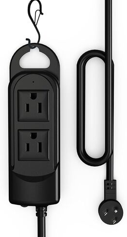 شريط طاقة خارجي مقاوم للطقس مع منافذ USB، سلك تمديد بطول 6 أقدام، شريط طاقة مقاوم للماء مع واقي من زيادة التيار، 3 منافذ واسعة مع مفتاح، تلفزيون غرفة النوم في المكتب in Saudi Arabia