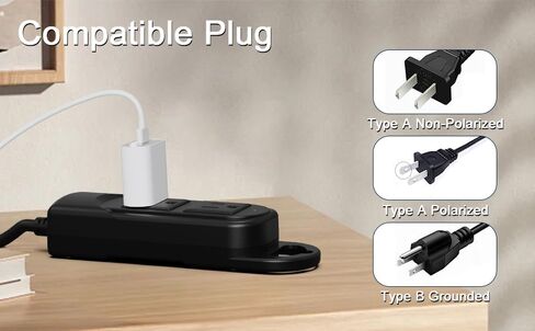 شريط طاقة خارجي مقاوم للطقس مع منافذ USB، سلك تمديد بطول 6 أقدام، شريط طاقة مقاوم للماء مع واقي من زيادة التيار، 3 منافذ واسعة مع مفتاح، تلفزيون غرفة النوم في المكتب in Saudi Arabia