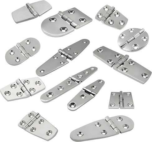 316 Stainless Steel Casting Hinge Flat Cabinet Doors Windows 4/6 Holes Hardwarec 1Pcs(140mmx38mm) in Saudi Arabia