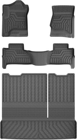 T TGBROS لـ Jeep Grand Cherokee Floor Mats 2022-2025 2026 جميع بطانات طابق الطقس حامي المقعد الخلفي للملحقات Grand Cherokee 6pcs (5 مقاعد تشمل 4xe ، وليس للوزارة WK أو L) in Kuwait