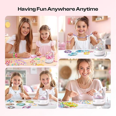 Caydo Clay Bead Spinner ، 2-in-1 Bead Bead Bead Spinner لصنع مجوهرات سوار الصداقة وآلة مجموعة القلادة مع إبرة وخيط ، مناسبة للأطفال الذين تتراوح أعمارهم بين 8 سنوات+، والأرجواني ، in Kuwait