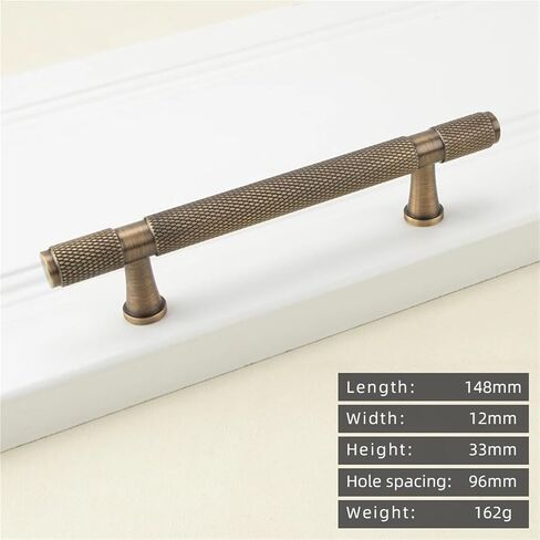EUBBUMOW Solid Brass Cross Cabinet T-Handle Antique Door Drawer Pull 1Pcs(8822-96) in Kuwait