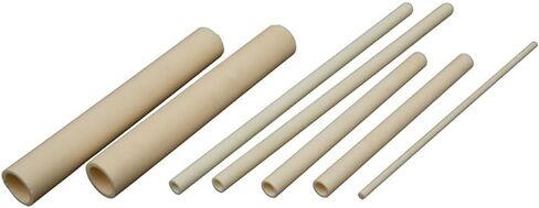 Ceramic Insulating Rod, 2pcs Low Dielectric Loss Porcelain Hollow Duct Tube ID 19mm * OD 25mm, Bundle Protection Heat Insulation(45mm) in Kuwait