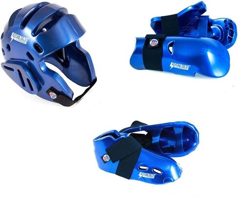 Lightning Blue Karate Sparring Gear Package Deal - Child Small in Saudi Arabia