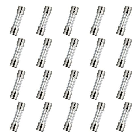 HUAREW T6.3AL250V 20 Pcs 5x20mm Slow Blow Glass Fuse 6.3A 250V 0.2 x 0.78 inch time delay Fuse in Saudi Arabia