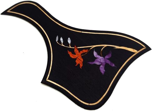 Acoustic Guitar Pickguard Pick Guard Anti-scrape Plate Inlaid Abalone Flower Self-adhesive for Taylor Acoustic Guitar (33) in Saudi Arabia