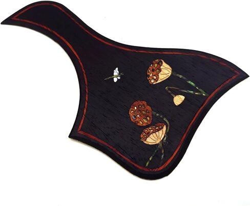 Acoustic Guitar Pickguard Pick Guard Anti-scrape Plate Inlaid Abalone Flower Self-adhesive for Taylor Acoustic Guitar (33) in Saudi Arabia