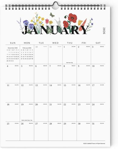 التقويم 2025-2026 ، Cabbrix Wall Calendar 2025-2026 ، يمتد من يوليو 2025 إلى ديسمبر 2026،12 × 15 بوصة ، ملزمة مزدوجة ، مثالية للتنظيم والتخطيط in Kuwait