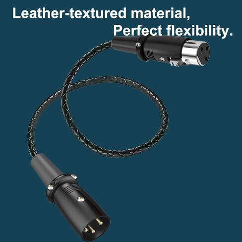 MysRuida 9.8ft XLR Microphone Cable, 3 Pin XLR Male to Male Balanced Shielded Audio Cable for MIC Mixer, Recording Studio, Podcast, Speaker Systems, CD Player in Kuwait