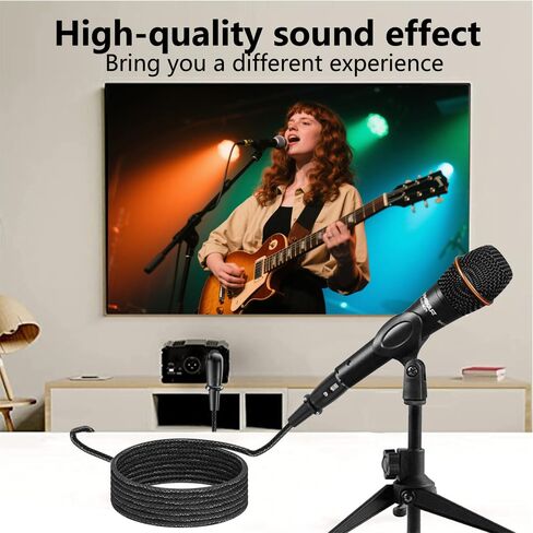 MysRuida 9.8ft XLR Microphone Cable, 3 Pin XLR Male to Male Balanced Shielded Audio Cable for MIC Mixer, Recording Studio, Podcast, Speaker Systems, CD Player in Kuwait