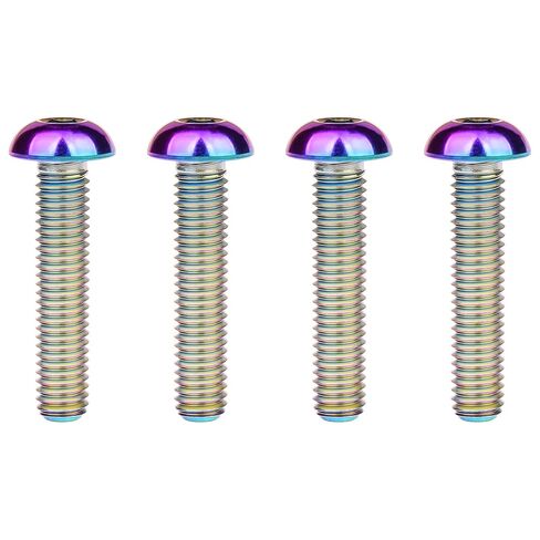 Titanium Bolt M4x6 8 10 12 15 20mm Hex Head Screws for Bicycle Pack of 4 (Black, M4x10mm) in Saudi Arabia