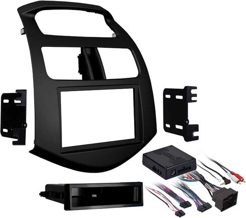 Metra Electronics 99-3309B Single/Double DIN Stereo Installation Dash Kit for 2013- 2015 Chevy Spark (Black) in Saudi Arabia