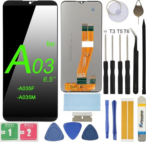 استبدال شاشة LCD لهاتف Samsung Galaxy A03 Core A032 A032F A032M A032G SM-A032F/DS مجموعة أدوات محول رقمي لشاشة LCD تعمل باللمس (بدون إطار) in Kuwait
