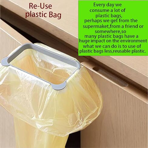 NeilBee Trash Bag Holder Rack Multifunctional Back Design Cute Hanging Trash Garbage Bag Holder for Kitchen Cupboard in Saudi Arabia