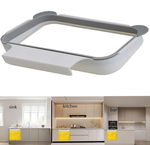 NeilBee Trash Bag Holder Rack Multifunctional Back Design Cute Hanging Trash Garbage Bag Holder for Kitchen Cupboard in Saudi Arabia