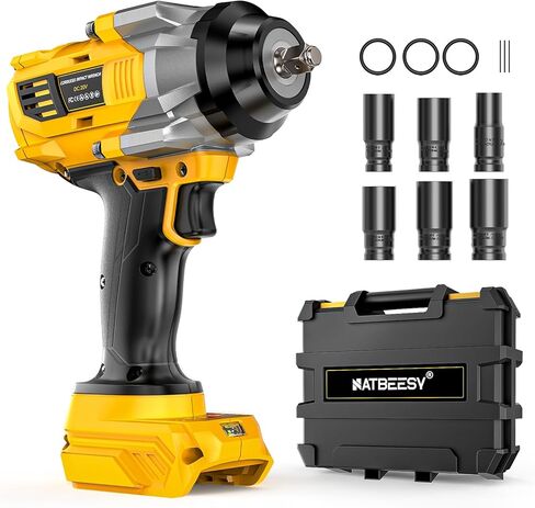 مفتاح ربط لبطارية DeWalt 20V MAX: محرك تأثير حلقة خنزير 1/2 بوصة عزم دوران عالي - مسدس تأثير لاسلكي 600 قدم رطل - محرك بدون فرش مع ضوء LED ومشبك Blet - أداة فقط in Kuwait