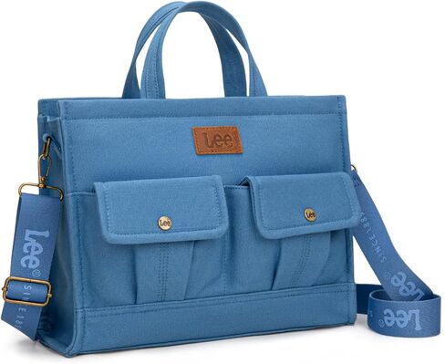 X Lee Canvas Tote Bag for Women Medium Crossbody Bag Top-handle Handbag with Multi-Pockets for Travel Beach Everyday Use in Kuwait