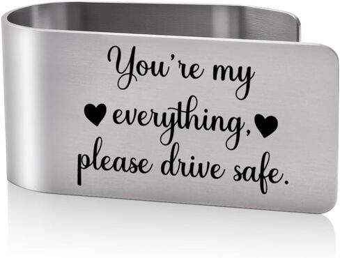 May You Never Drive Faster Than Your Guardian Angel Visor Clip for Cars, New Driver Gifts, Car Automotive Visor Accessories, Drive Safe Religious Gifts for Drivers Friends Family in Kuwait