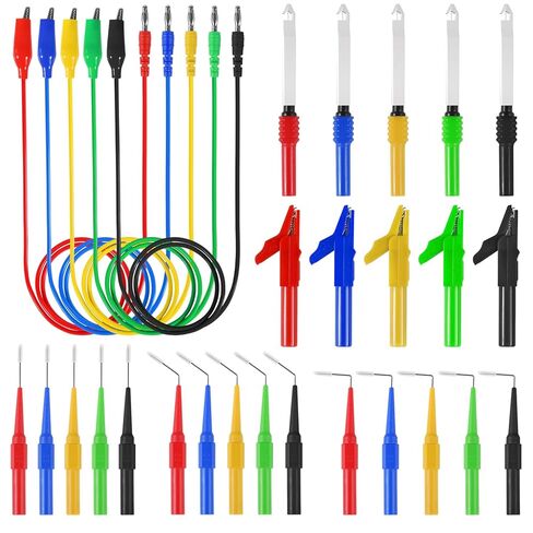 AITIAO 30Pcs Back Probe Kits, Banana Plug to Copper Alligator Clip Automotive Test Leads Set with Alligator Clips Wire Piercing Probes, 15PCS Back Probe Pins for Car Repairing Diagnostic 5 Colors in Saudi Arabia