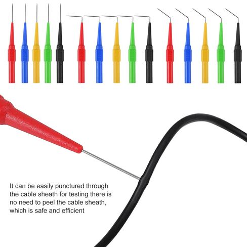 AITIAO 30Pcs Back Probe Kits, Banana Plug to Copper Alligator Clip Automotive Test Leads Set with Alligator Clips Wire Piercing Probes, 15PCS Back Probe Pins for Car Repairing Diagnostic 5 Colors in Saudi Arabia