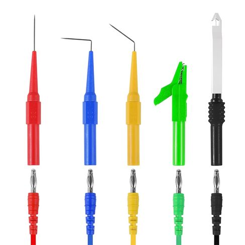 AITIAO 30Pcs Back Probe Kits, Banana Plug to Copper Alligator Clip Automotive Test Leads Set with Alligator Clips Wire Piercing Probes, 15PCS Back Probe Pins for Car Repairing Diagnostic 5 Colors in Saudi Arabia