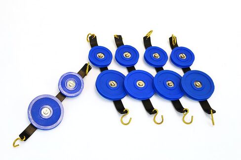 Eisco Labs Set of 5 Plastic Pulleys, Double in Tandem, 38 and 50 mm Diameter, Low Friction in Saudi Arabia