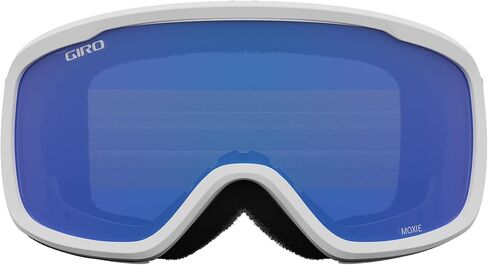 Giro Women's and Youth Moxie Ski and Snowboard Goggles - White/Grey Chute Strap with Grey Cobalt/Yellow Lenses in Saudi Arabia